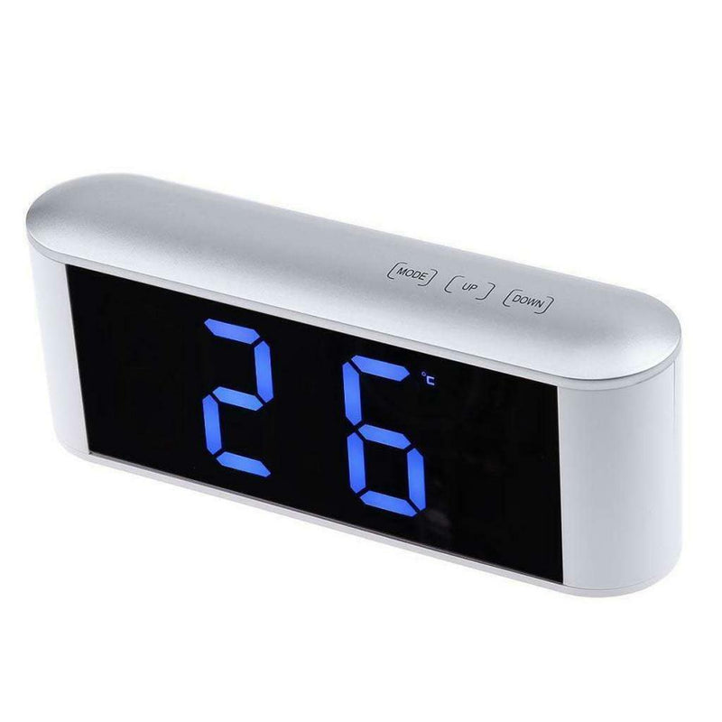 Easy Install Safety LED Display Touch Mirror Clock C/F Alarm Snooze TS-S25-B