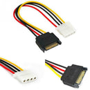 1PCS SATA 15 Pin Male to Molex IDE 4 Pin Female Power Adapter Converter Cable