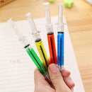 50 Pcs Strange Syringe Ballpoint Pen 0.5Mm Pen Tip Blue Ink Children Gift P P4D8