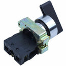 AC 240V 3A NO SPST Black Cap 2 Position Selector Latching Rotary Switch