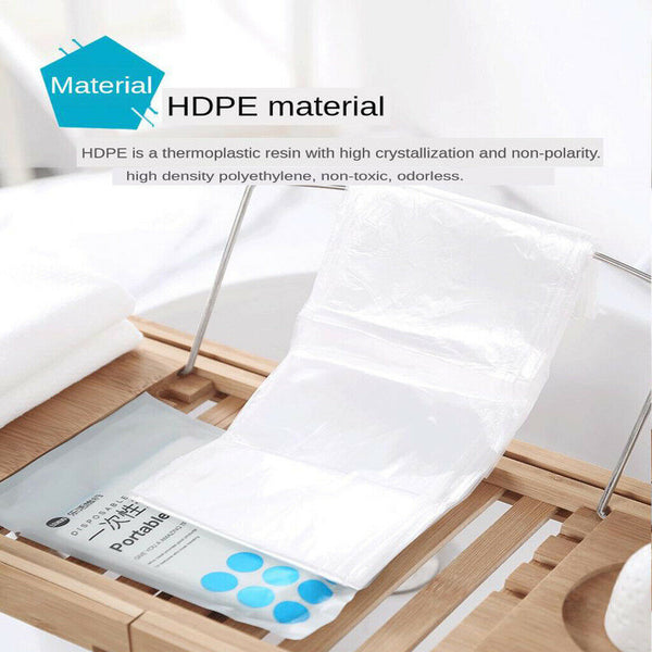 20 Pack Ultra Large Disposable Plastic Film Bathtub Bag, Bathtub Lining Bags for