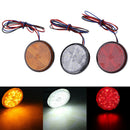 1Pc Motorcycle yellow round 24LED brake turn signal stop tail lights M&E