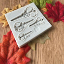 Scissors Silicone Fondant Mold Cake Decorating Tools Chocolate Gumpaste Moulds F