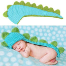 Cute Baby Boys Girls Dinosaur Pattern Handmade Knitted Cap Kids Photo Props A