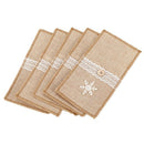 5 Pcs Set Christmas Burlap Lace Cutlery Pouch Rustic Wedding Tableware Knif