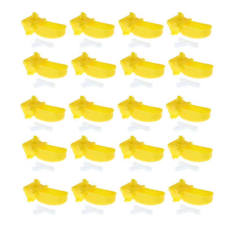 20 Pcs Pet Bird rinker Feeder Waterer for Parrots Budgie Cockatiel Lovebirds