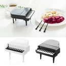 Black creative piano modeling keys fruit fork home dessert cake fruit fork  C2X8