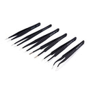 6Pcs ESD Safe Precision Tweezer Stainless Steel Anti Static Maintenance Tool 3c