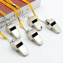 Stainless Steel Whistle Lanyard Cord Party Game Dog Training Referee Whistle