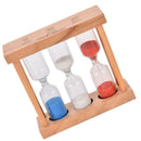 Wood Frame Glass Sand Sandglass Clock Time Timer 1/3/5 Home Dec Dwwj