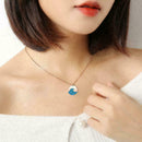 Blue Ocean Necklace Beach Surfer Jewelry Blue Wave Necklace New