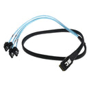 MagiDeal 0.75M Mini SAS 36P SFF-8087 To 4 SATA 7Pin 90 Target ard Disk Cable