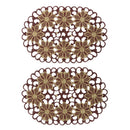 2pcs/set Floral Dining Table Place Mats Cloth Placemats Pads for Kitchen