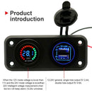 Dual USB Car Socket Voltmeter 12V Car Console  Port Charger Voltmeter Panel