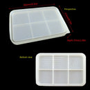 DIY Rectangle Silicone Mold Epoxy Casting Coaster Fruit Dish Plate Tray Mould