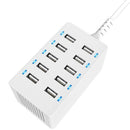 60 Watt (12 Amp) 10-Port Family-Sized Desktop Usb Rapid Charger. Smart Usb