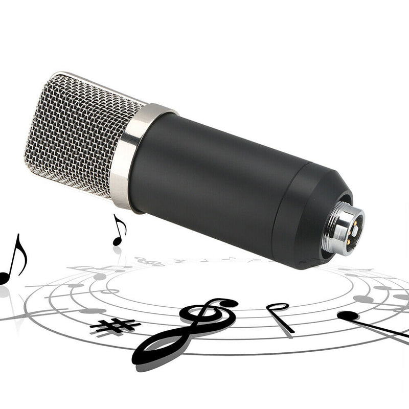 BM-700 Desk-mounted Studio Broadcasting Record Condenser Microphone (Black)
