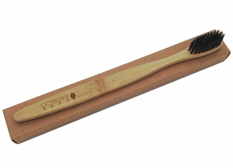 Pure Bamboo Natural Toothbrush Environmentally Friendly Eco Gentle Soft Green