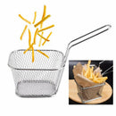 8Pcs Mini Fry Baskets Stainless Steel Fryer Basket Strainer Serving Food Pr