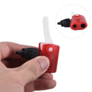 1Pc Bicycle Red Pump Valve Nozzle Hose Adapter Double Head Pumping Accessori-ME