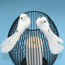 2Pcs Birds Simulation Artificial Feather Doves Feather Park Mall Ornament ME