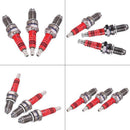 3pcs D8TC 3 Electrode Spark Plug, Racing Spark Plug with 3 Electrode for CG W9K9