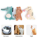 3pcs Mini Cat Teeth Grinding Catnip Toys Plush Bear Crocodile Kangaroo Funny