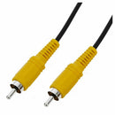 6M Yellow RCA Male to RCA Male Plug Audio Video Extension Cable Cord Black Q4E5