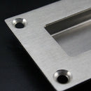 Rectangular Face Fix Flush Recessed Sliding Door Pull Handle Stainless Stee