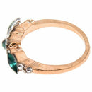 Luxury Women Ladies Emerald Rhinestone Crystal Finger Dazzling Ring Jewelry