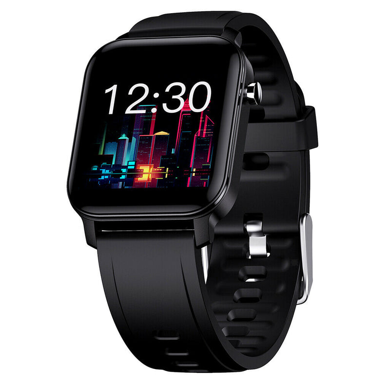 Fashion Smart watch IP68 Waterproof Full Touch Screen Wristwatch Black