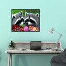 5D DIY Diamond Painting Cute Racoon Cross Stitch Embroidery Rhinestones Kit