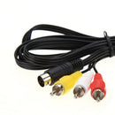 3RCA 1.8 m 9 pin Audio Video AV Cable for Sega Genesis 2 or 3