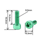 1 Pair Bike Water Bottle Cage Bolts M5 Aluminium Alloy Hex Socket Tapping S