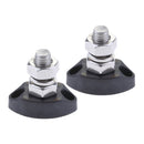 2pk Power Single Stud 8mm - Insulated Terminal Post StainlessSteel Marine Black