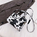 Women Handbag Animal Pattern PU Shoulder Portable Messenger Bag (White)