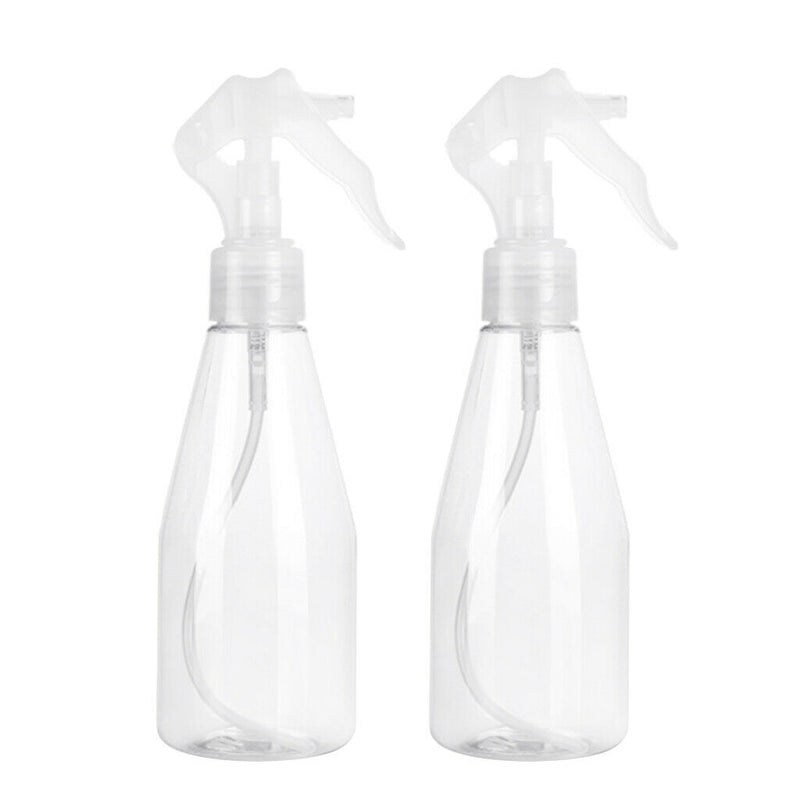 2pcs 200ml Cleaning Clear Travel Empty Spray Bottle Trigger Hand Watering