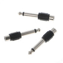 10 Pcs RCA Female Jack To 6.35mm 1/4" Male Mono Plug Audio Adapter Connector ME