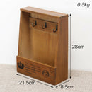 Retro Wall Mounted Key Holder House Hooks Box Wooden Case Storage Cabinet Ra Hn