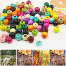Wooden Beads Painted Dream Catcher 100 Pcs / Kit Mixed Color 10mm Jewelry Useful
