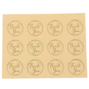 120pcs Transparent Round Thank You Sealing Stickers Baking DIY Gift Box Labe â„–[