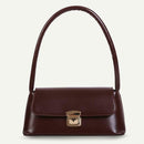 Classic Women Handbag Leather Retro Shoulder Bag Shopping Tote (Dark Brown) A