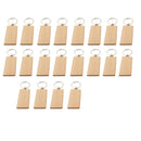 20Pcs Blank Wooden Key Chain Diy Wood Keychains Key Tags Gifts Yellow Recta