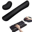 Keyboard Wrist Rest Pad Memory Foam Mouse Gel Wrist Support Cushion 2pcs Set New
