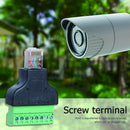 2pcs RJ45 Male + Female Plug to 8 Pin AV Terminal Screw Adapter for CCTV