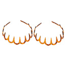2set Deep Teeth Headband Wave Hair Hoop Girls Beach Travel Hair Decor 11cm