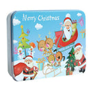 60PCS Christmas Santa Puzzles With Iron Box Of Kids Toys Ornament New Year SEAU