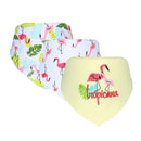 Baby Feeding Head Scarf Towel Bib Bandana Saliva Triangle Dribble Flamingo