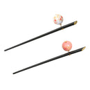 2pc Lady Acrylic Handmade Sakura Hair Stick Pin Chopstick Chignon