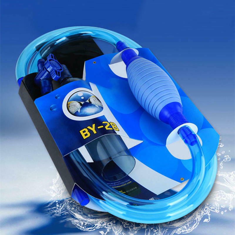 Aquarium Siphon Gravel Cleaner Fish Safe Tank Vacuum Pump Water Change Swi JCZ